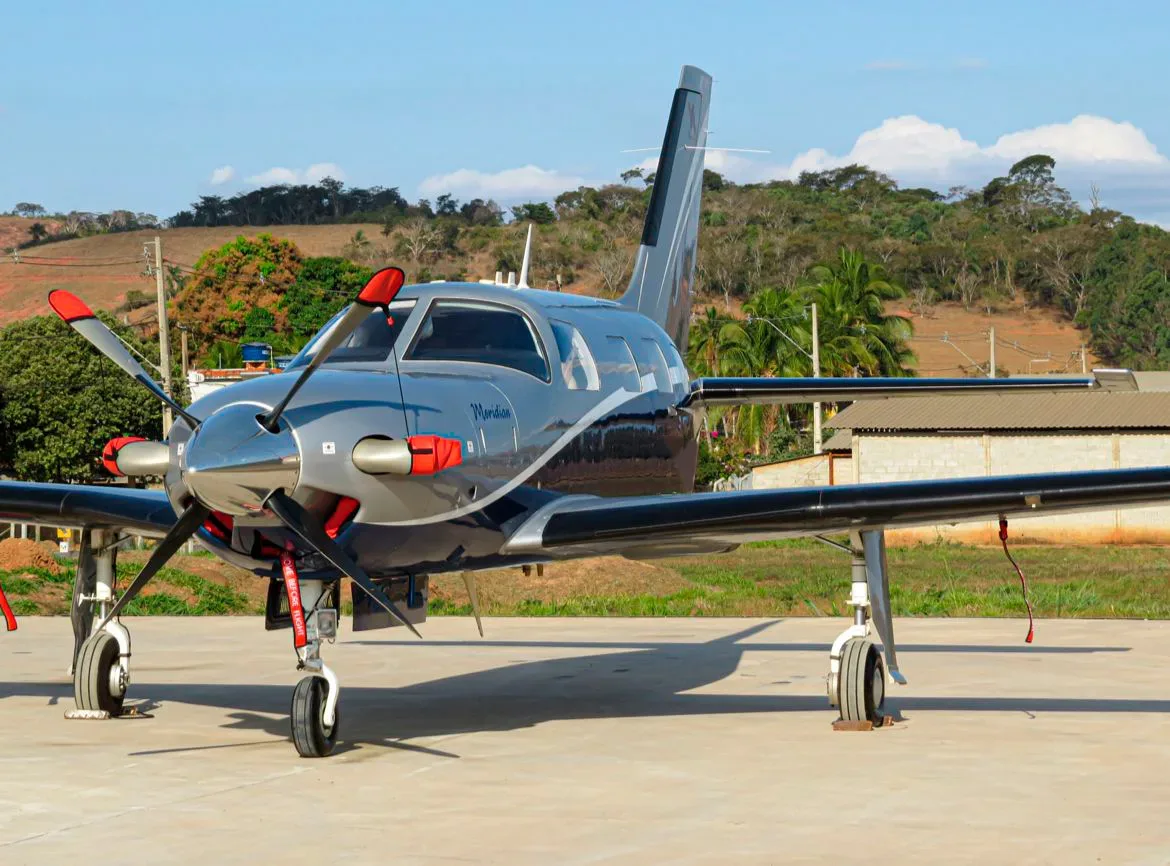 Exterior view of a 2010 Piper Meridian PA-46-500TP.