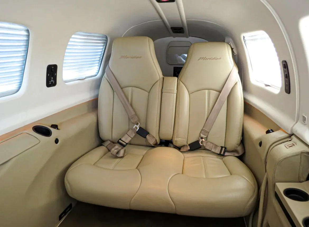 Cabin interior of a 2010 Piper Meridian PA-46-500TP.