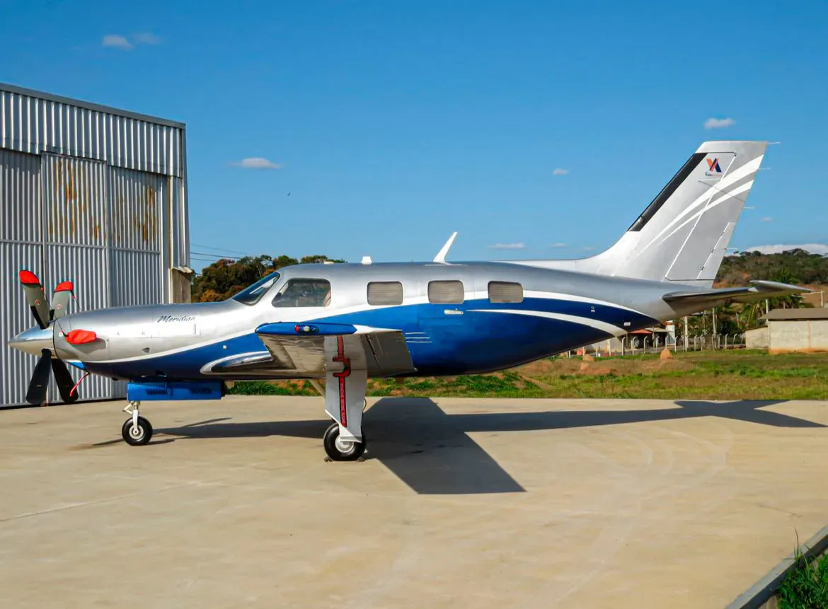 Exterior view of a 2010 Piper Meridian PA-46-500TP.
