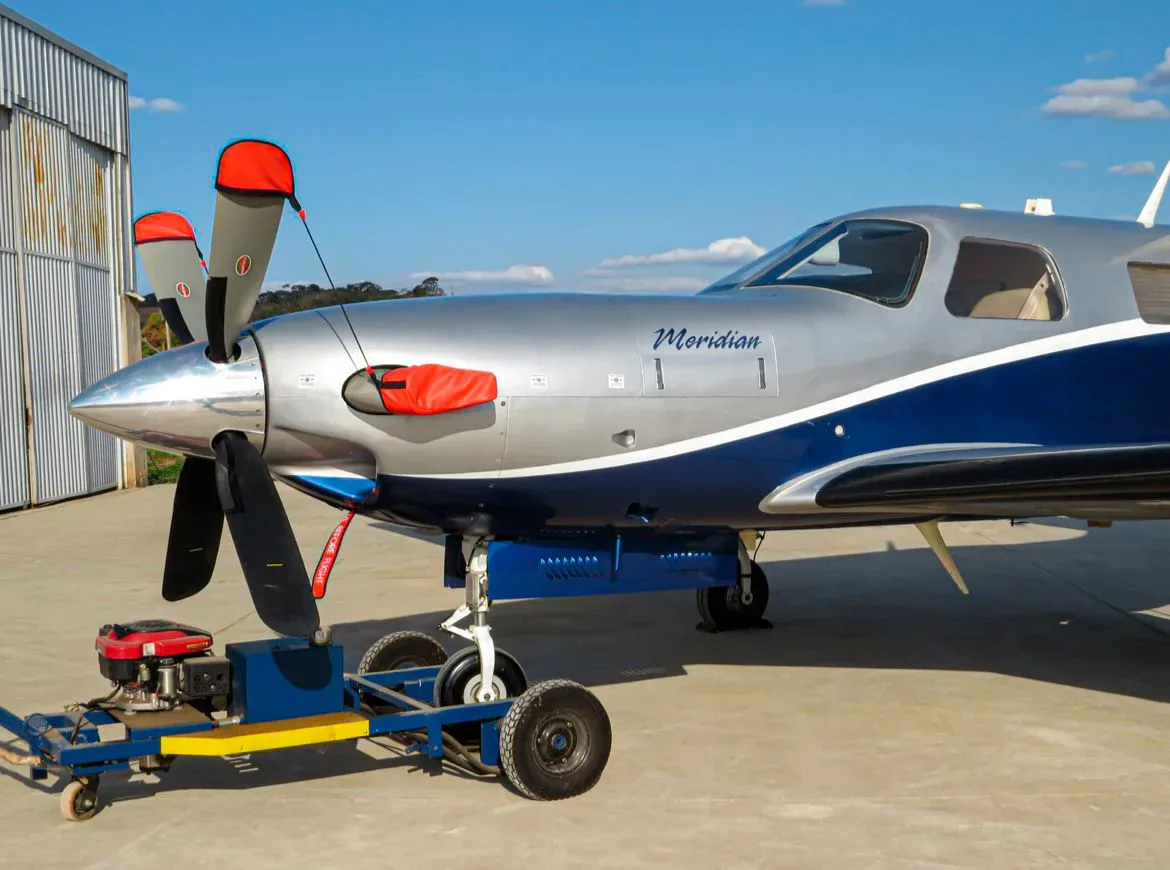 Exterior view of a 2010 Piper Meridian PA-46-500TP.
