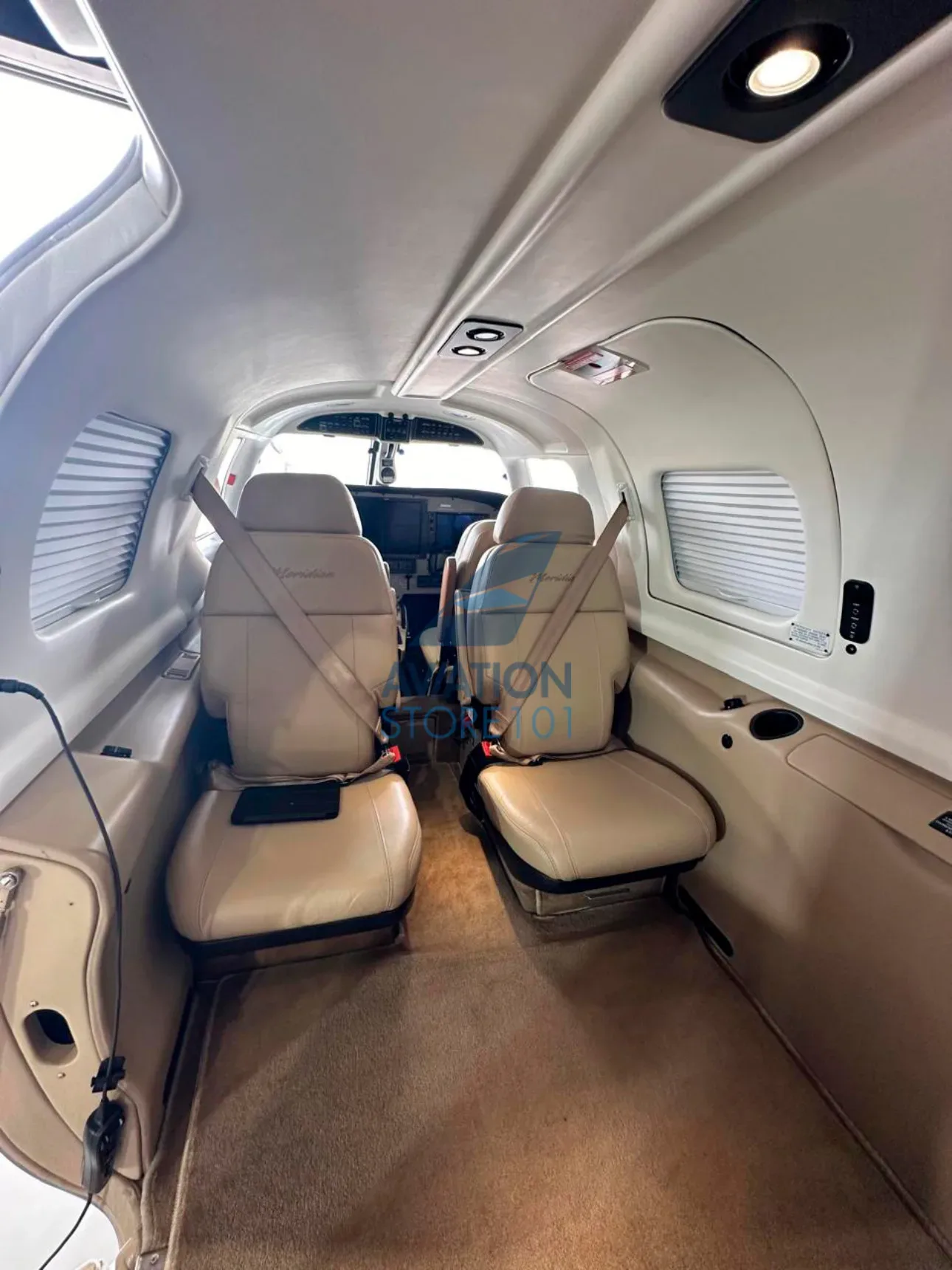 Cabin interior of a 2011 Piper Meridian PA-46-500TP.
