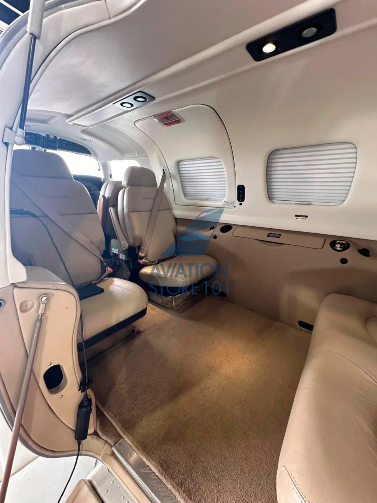 Cabin interior of a 2011 Piper Meridian PA-46-500TP.