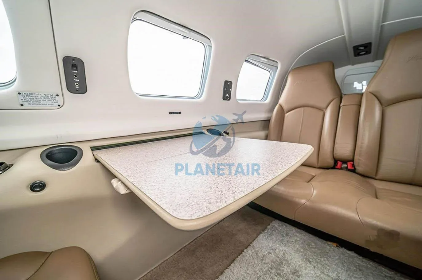Cabin interior of a 2012 Piper Meridian PA-46-500TP.