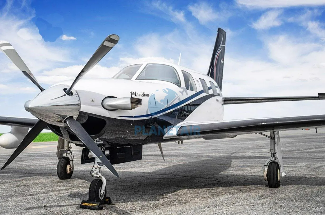 Exterior view of a 2012 Piper Meridian PA-46-500TP.