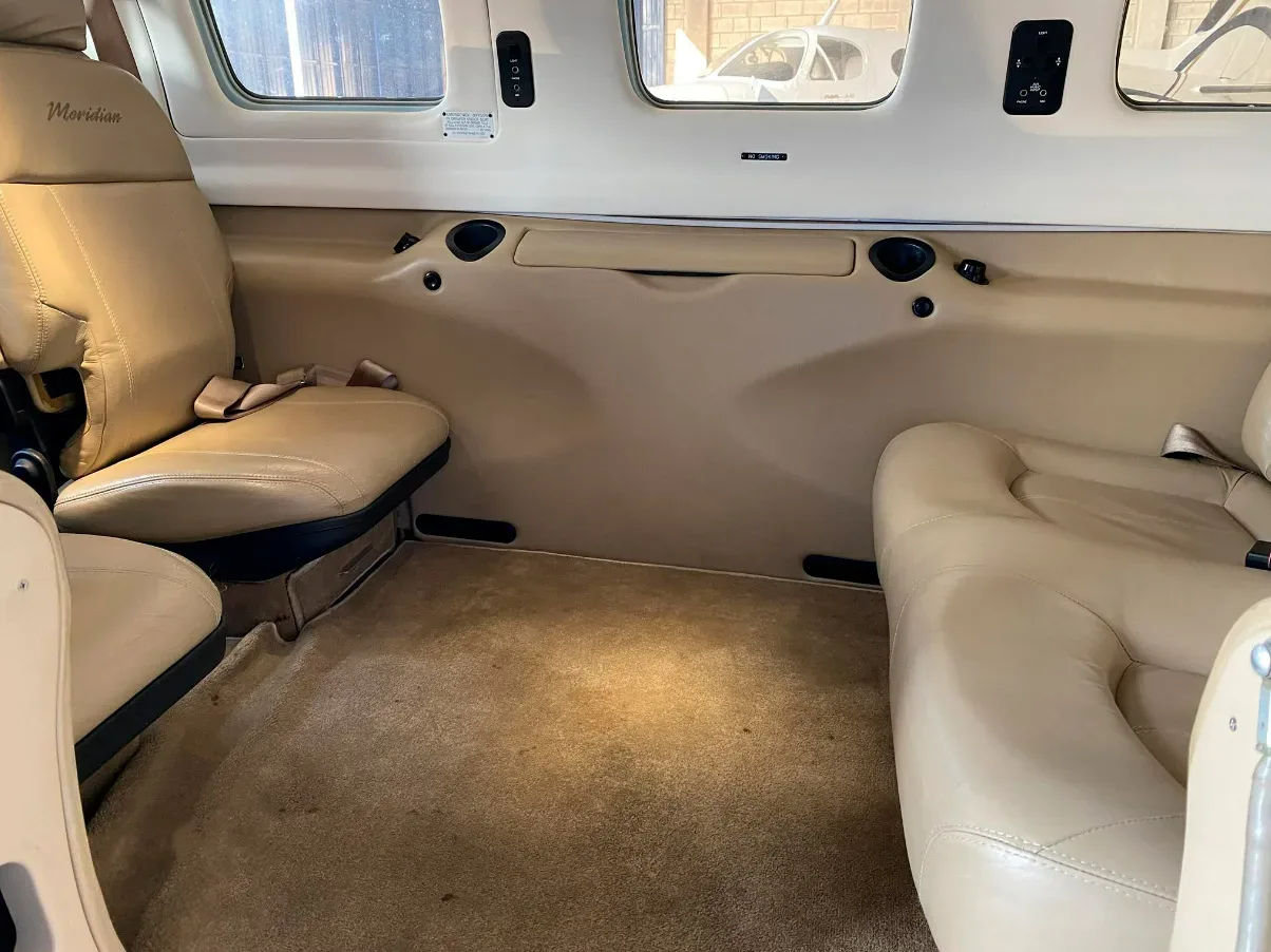 Cabin interior of a 2012 Piper Meridian PA-46-500TP.