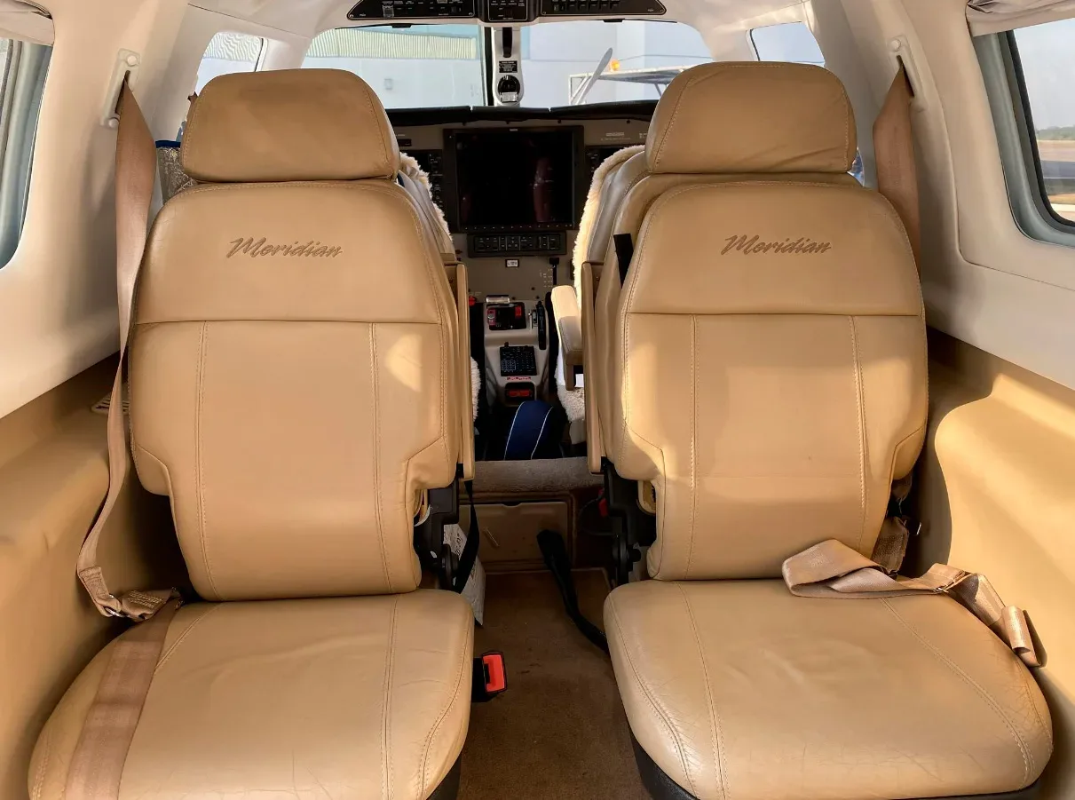 Cabin interior of a 2012 Piper Meridian PA-46-500TP.