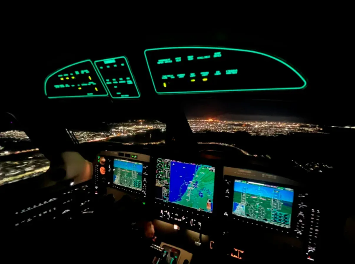 Avionics suite of a 2012 Piper Meridian PA-46-500TP.