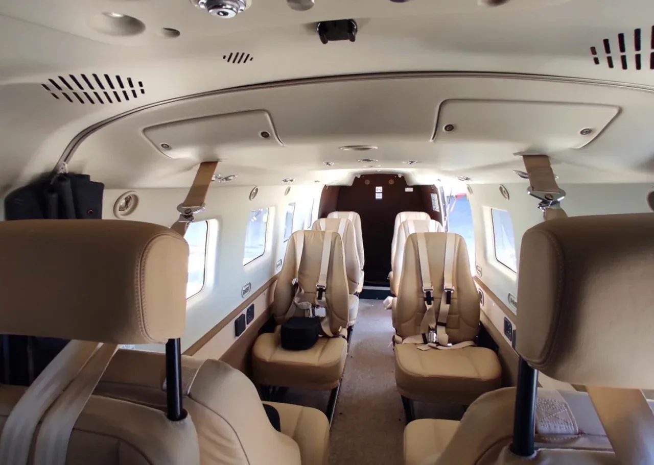 Cabin interior of a 2014 Quest Kodiak 100.