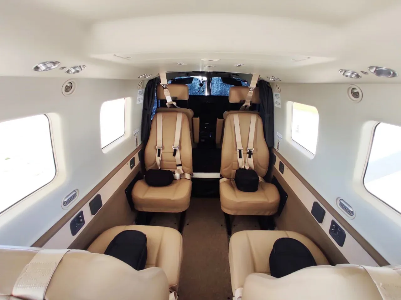 Cabin interior of a 2014 Quest Kodiak 100.