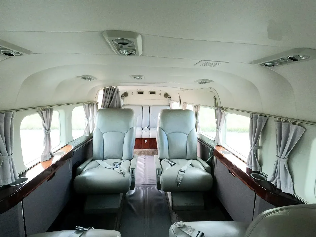 Cabin interior of a 2009 Cessna Grand Caravan 208B.