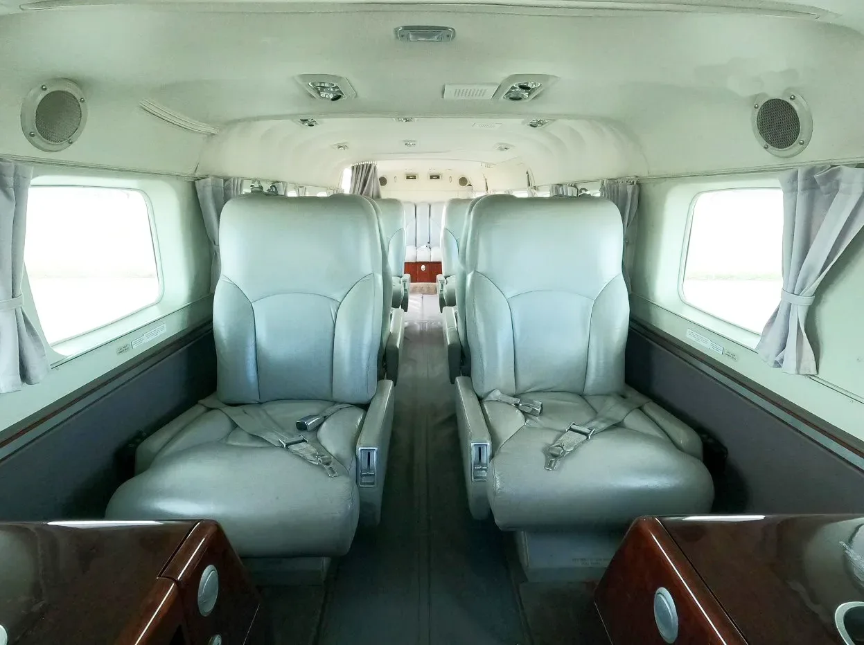Cabin interior of a 2009 Cessna Grand Caravan 208B.