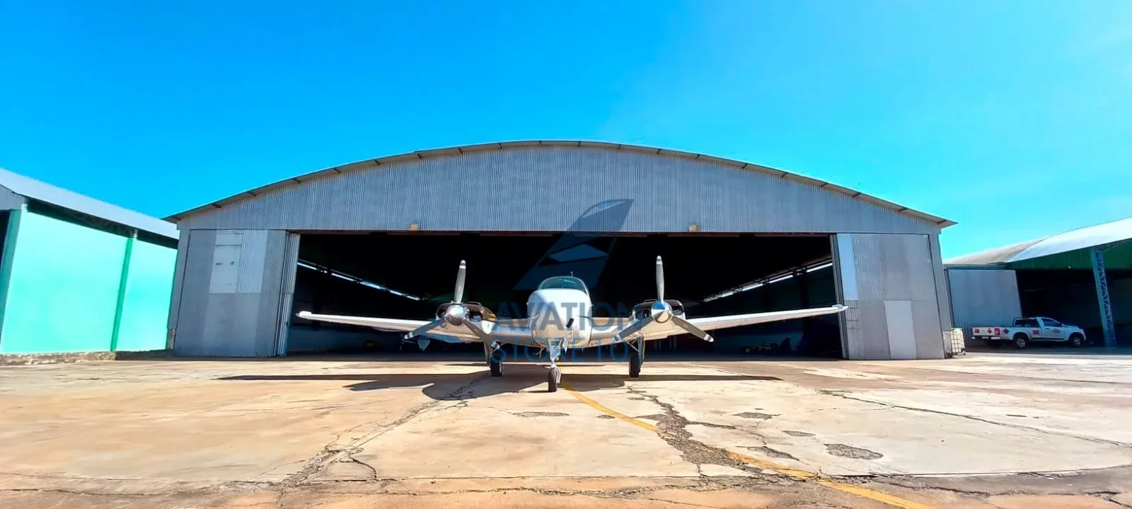 Exterior view of a 1979 Beechcraft Baron 58.