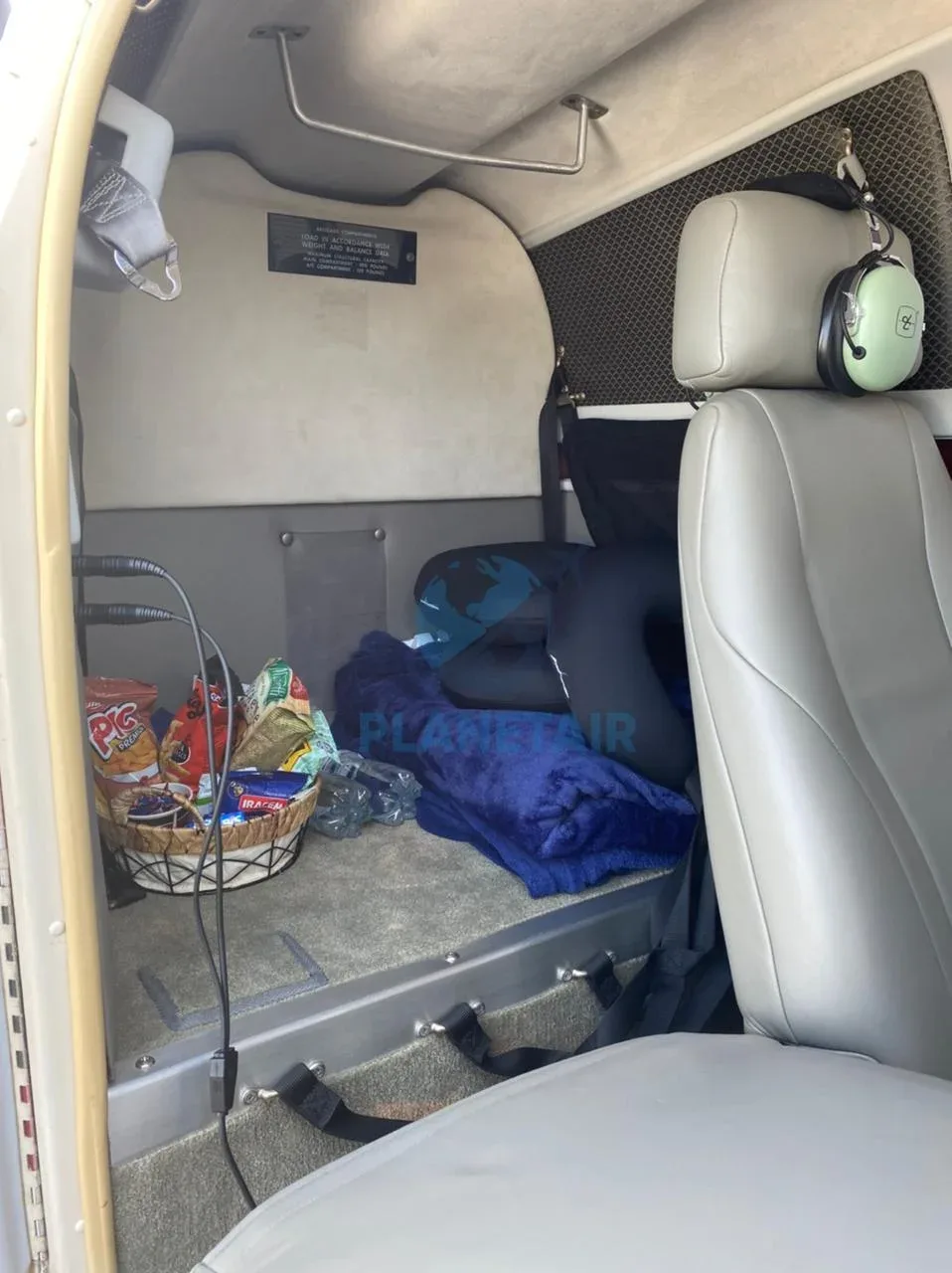 Cabin interior of a 2007 Beechcraft Baron G58.