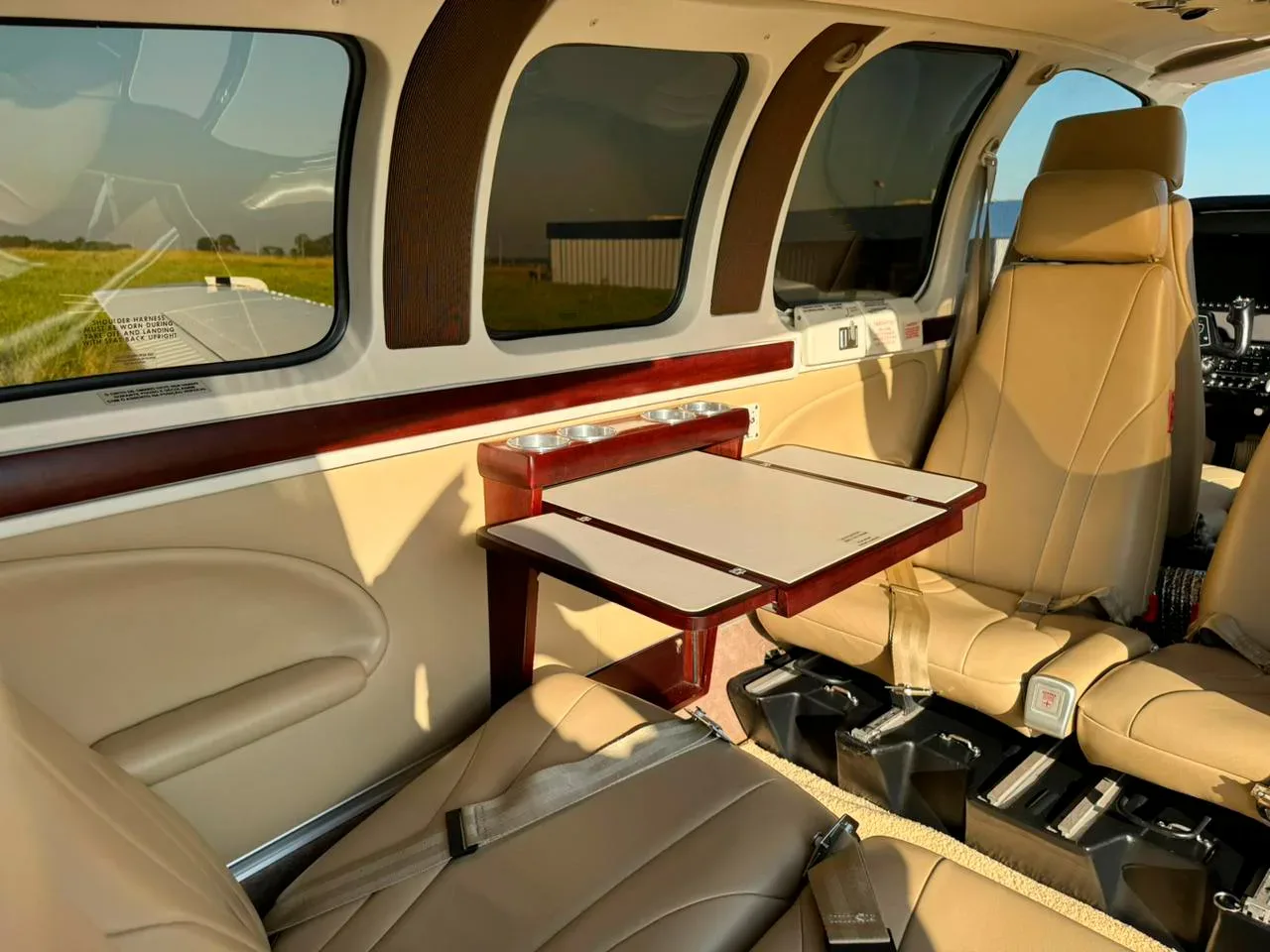 Cabin interior of a 2008 Beechcraft Baron G58.