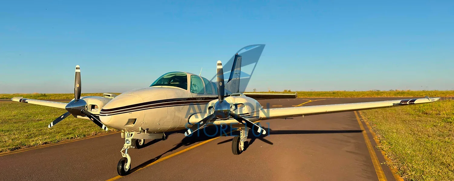 Exterior view of a 2008 Beechcraft Baron G58.