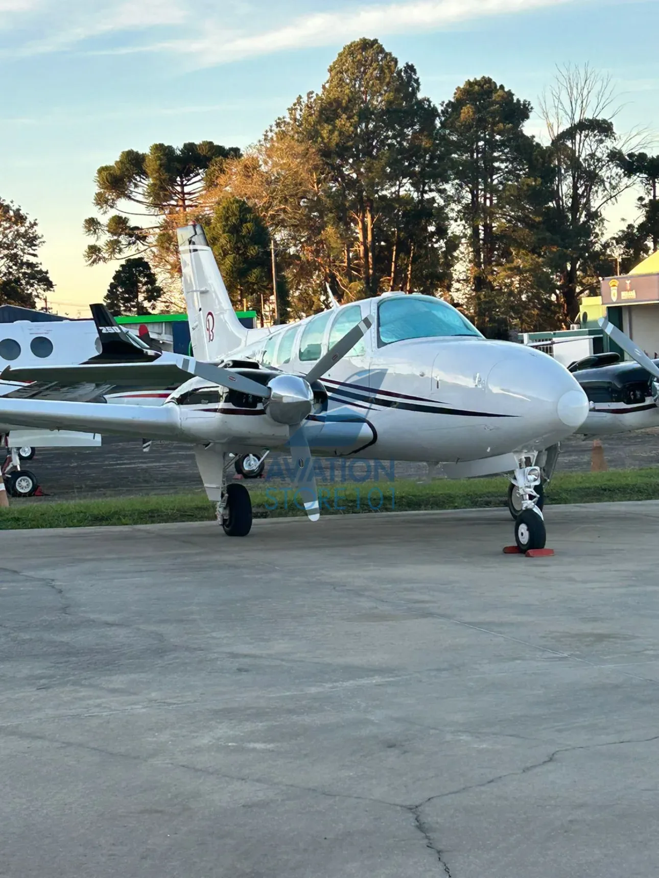 Exterior view of a 2008 Beechcraft Baron G58.