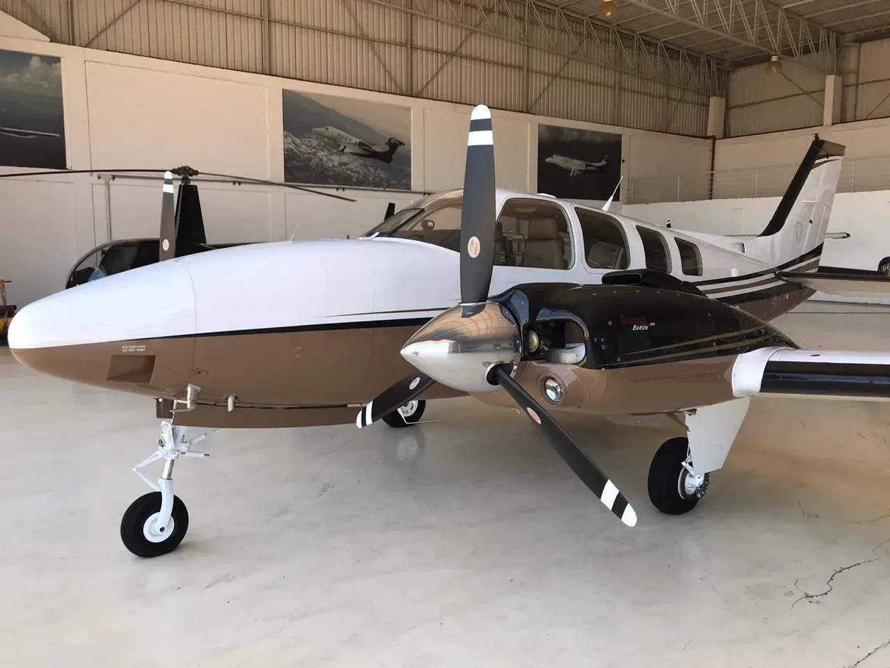 Exterior view of a 2008 Beechcraft Baron G58.