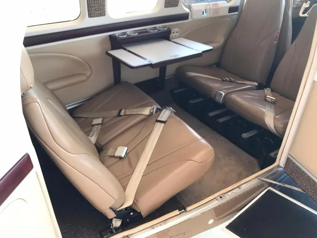Cabin interior of a 2008 Beechcraft Baron G58.