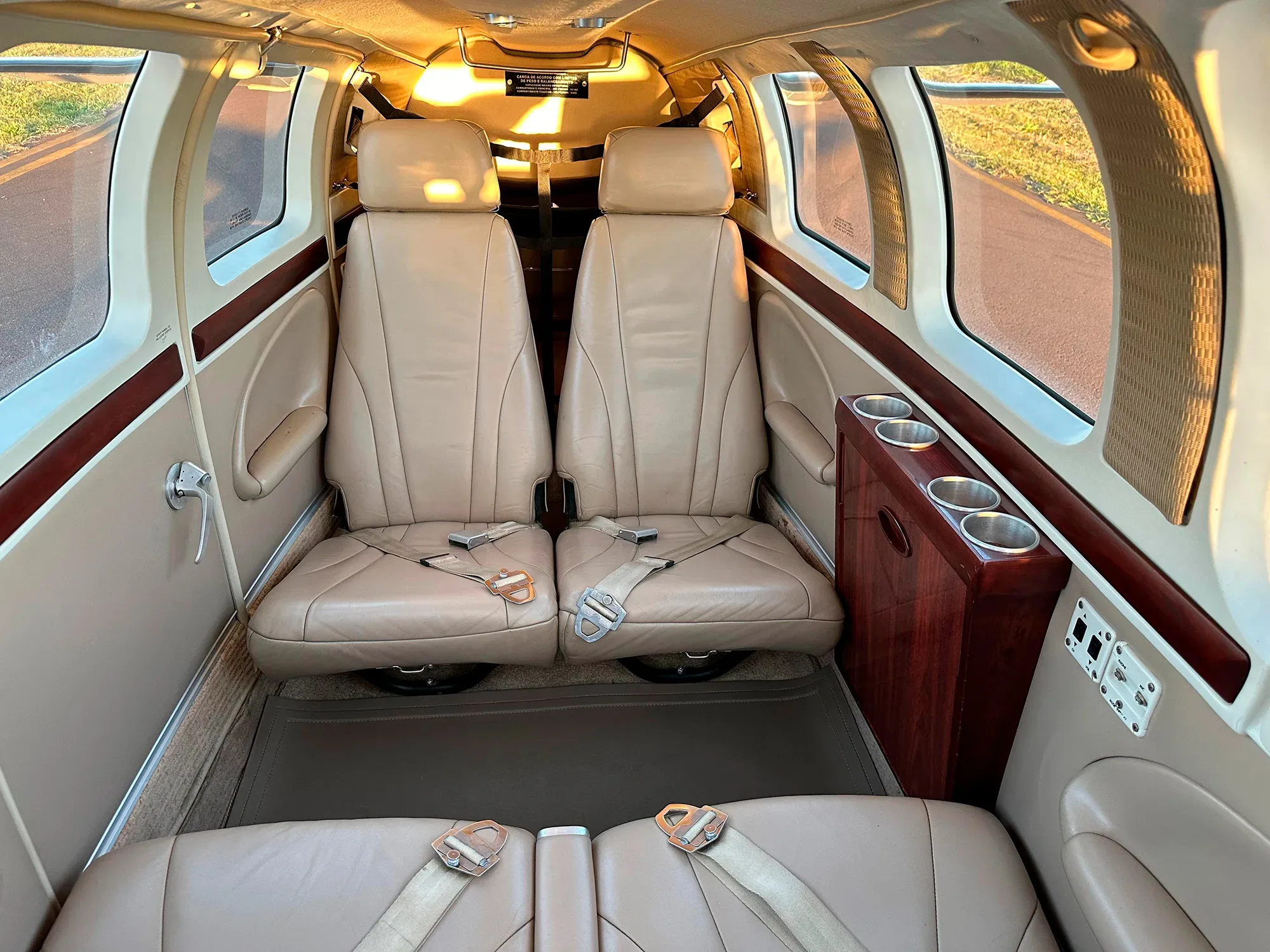 Cabin interior of a 2008 Beechcraft Baron G58.