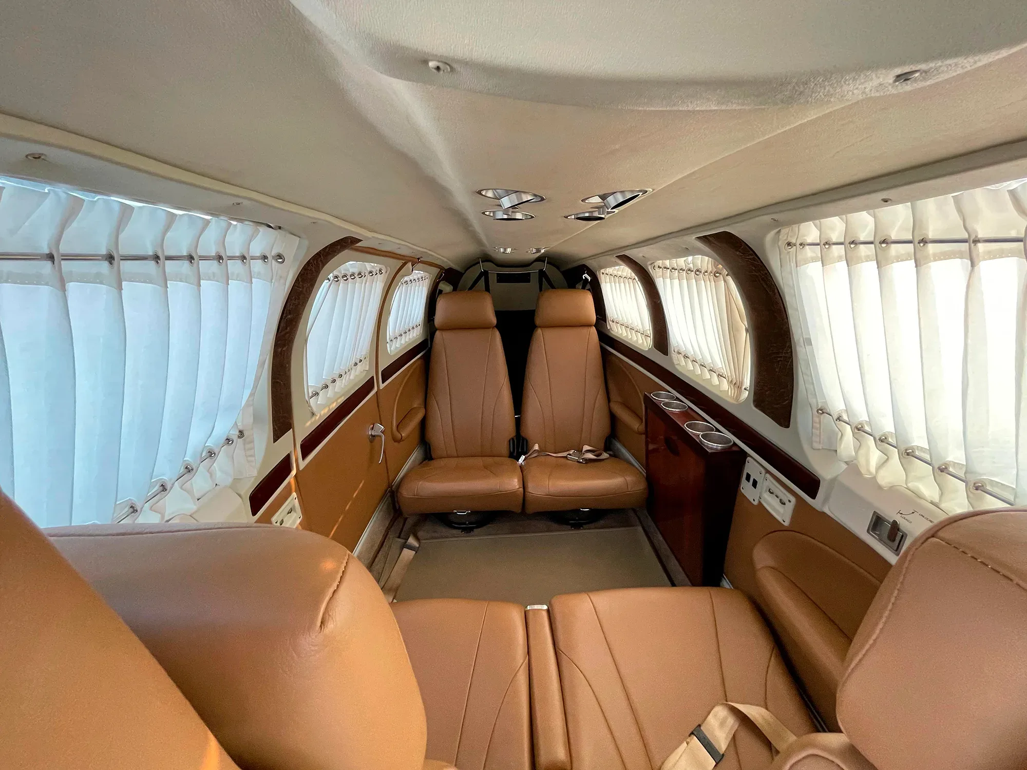 Cabin interior of a 2008 Beechcraft Baron G58.