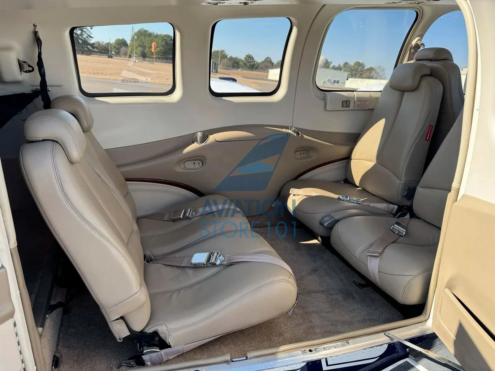 Cabin interior of a 2016 Beechcraft Baron G58.