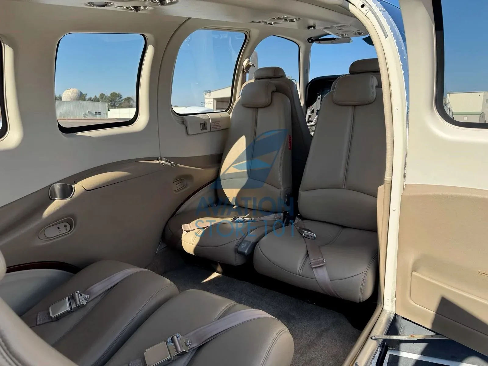 Cabin interior of a 2016 Beechcraft Baron G58.