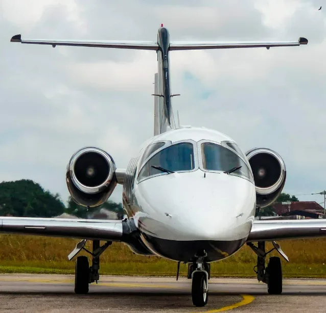 Exterior view of a 1993 Beechcraft Hawker 400A.