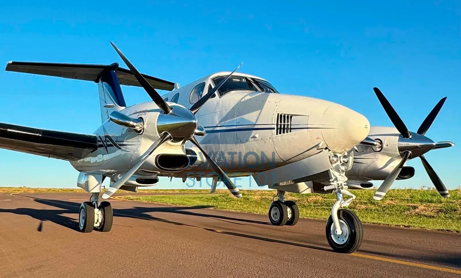Exterior view of a 2015 Beechcraft King Air C90GTX.
