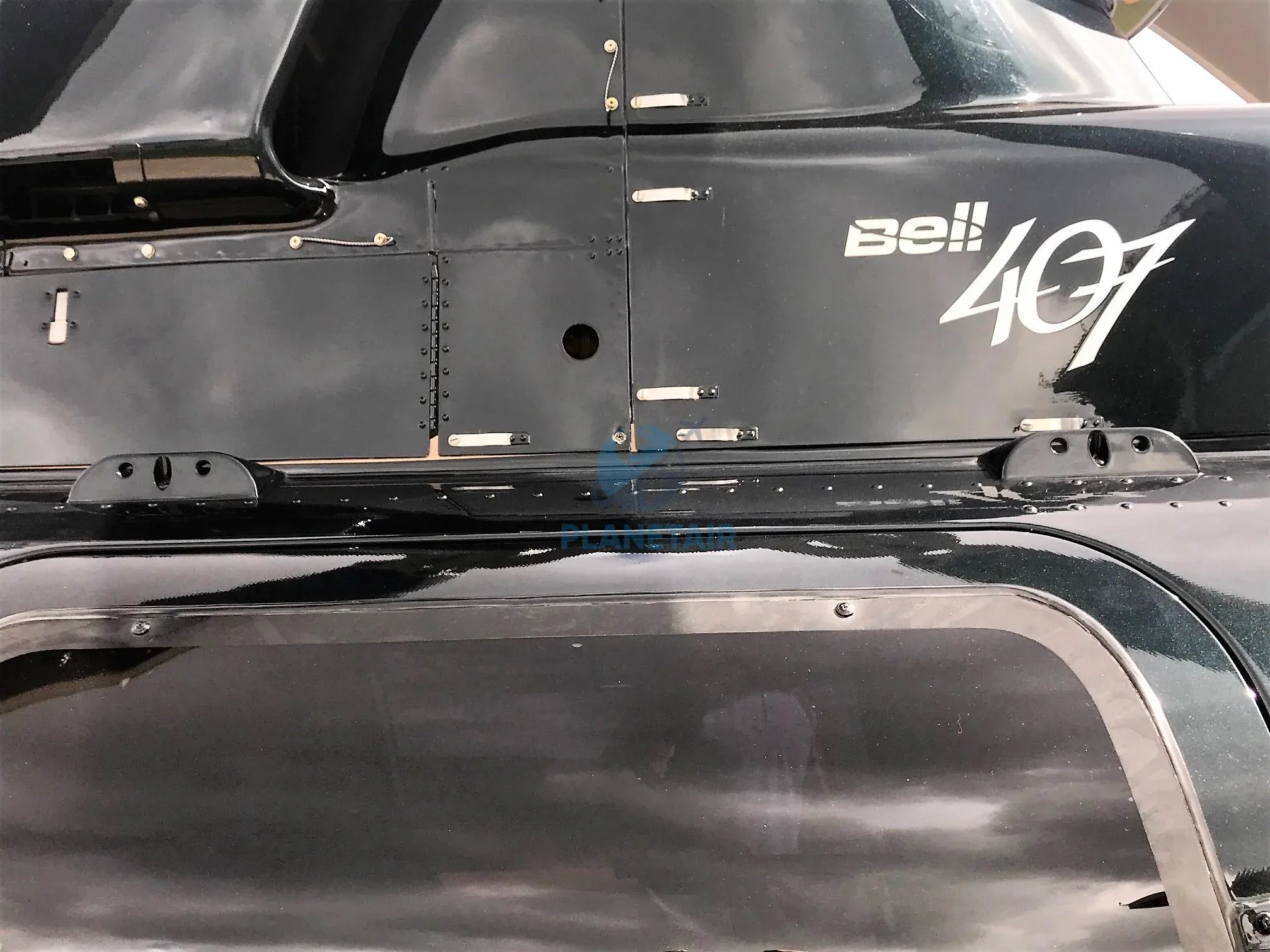 Engine detail of a 2010 Bell 407.