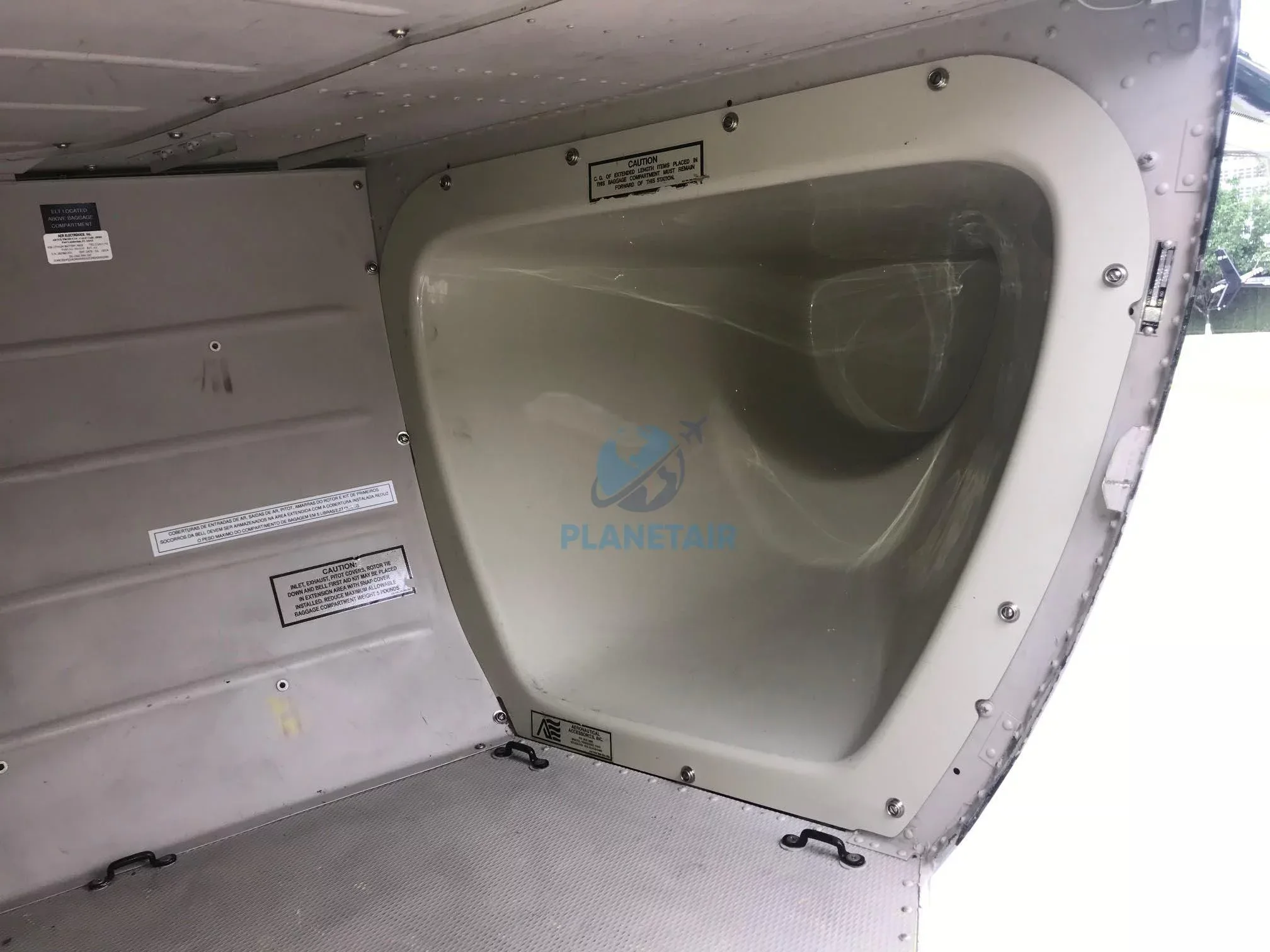 Cabin interior of a 2010 Bell 407.