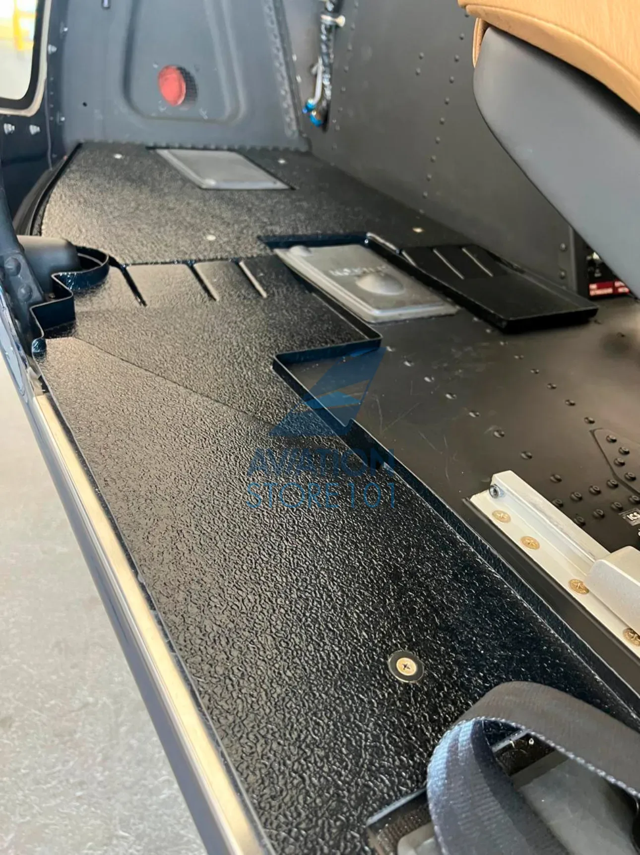 Cabin interior of a 2022 Bell 505 Jet Ranger X.
