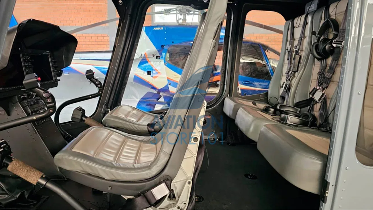 Cabin interior of a 2024 Bell 505 Jet Ranger X.