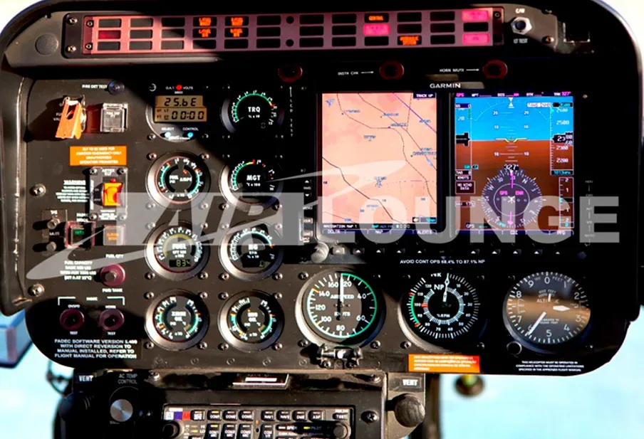 Avionics suite of a 2004 Bell Helicopter 407.