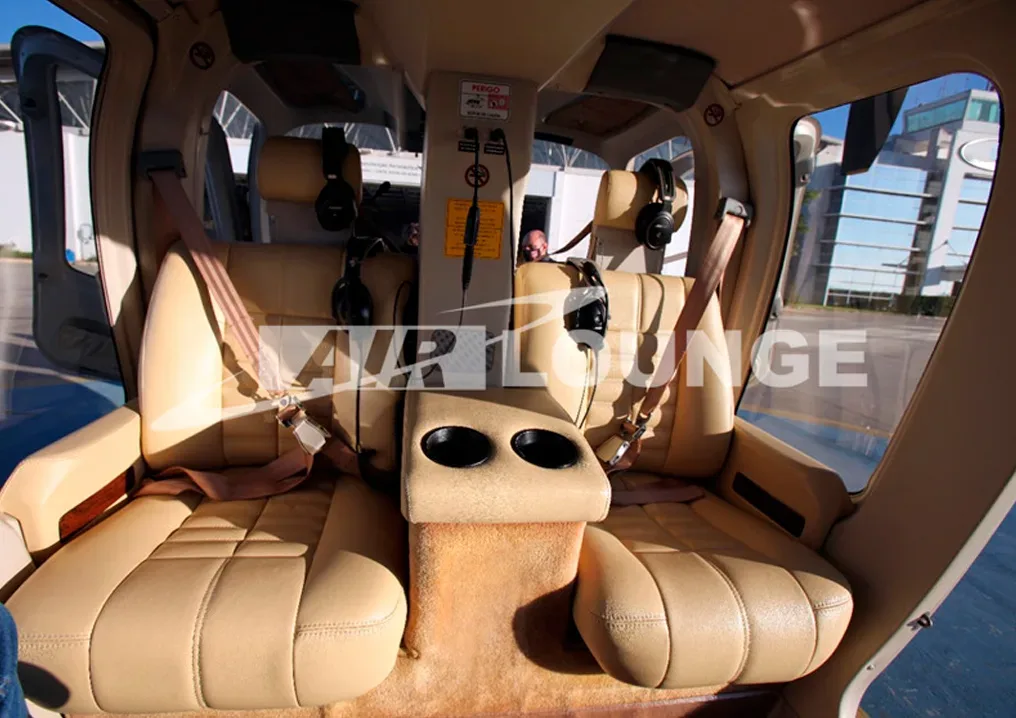 Cabin interior of a 2004 Bell Helicopter 407.