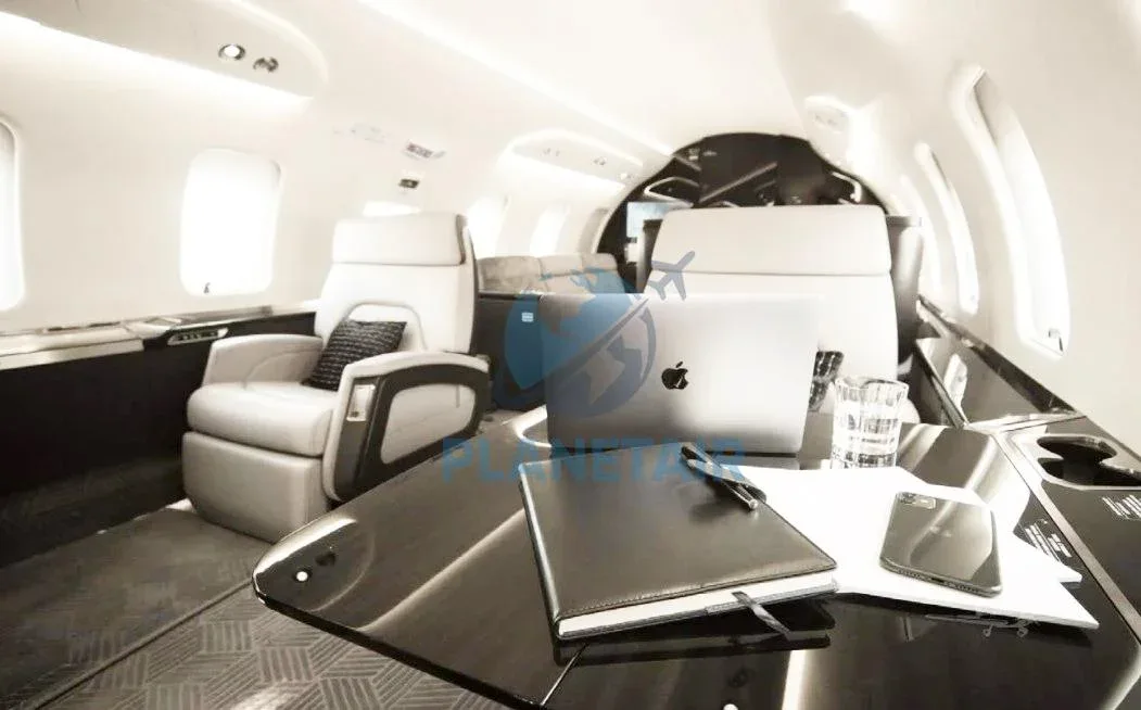 Cabin interior of a 2019 Bombardier CHALLENGER 650.