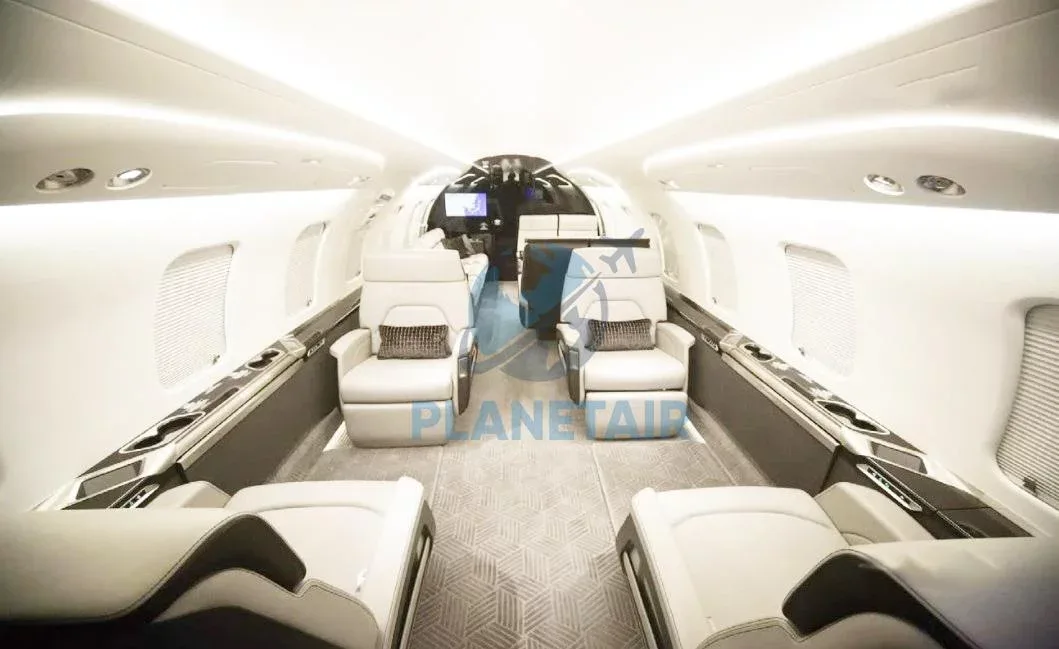 Cabin interior of a 2019 Bombardier CHALLENGER 650.