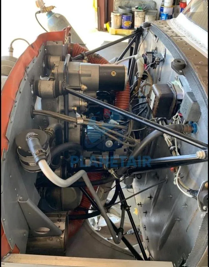 Engine detail of a 1966 Cessna 150G.
