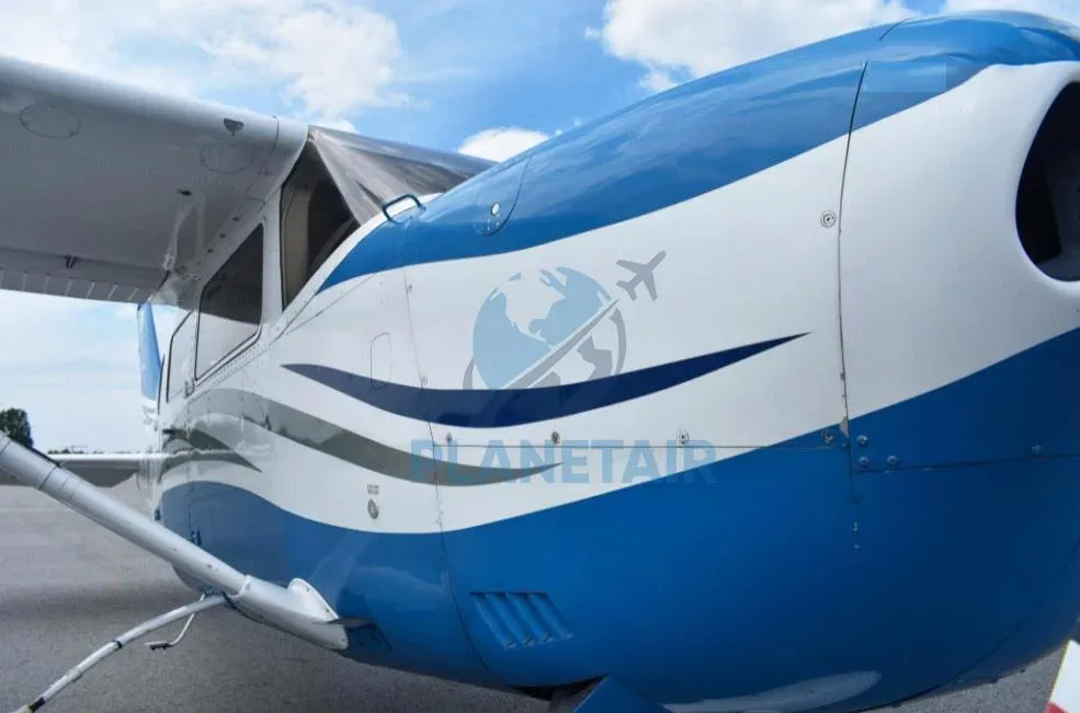 Exterior view of a 2006 Cessna 206H Stationair.