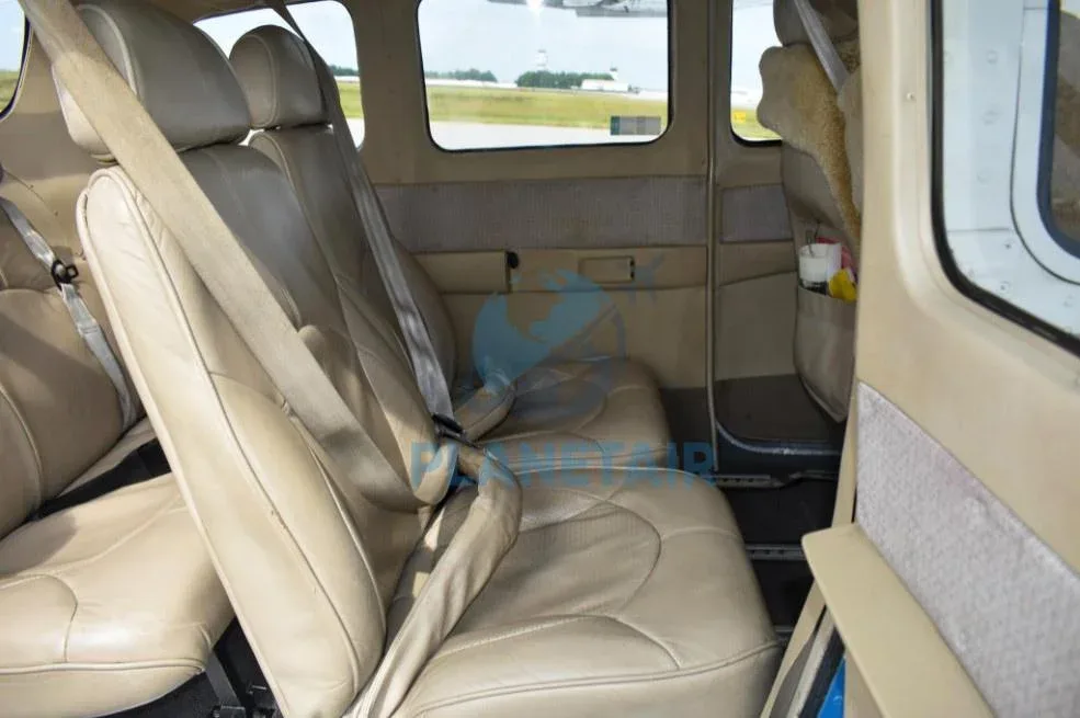Cabin interior of a 2006 Cessna 206H Stationair.
