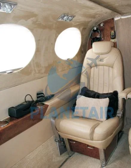 Cabin interior of a 1977 Cessna 340A.