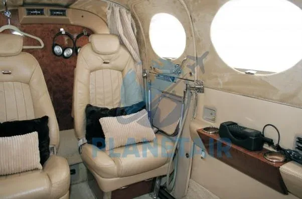 Cabin interior of a 1977 Cessna 340A.