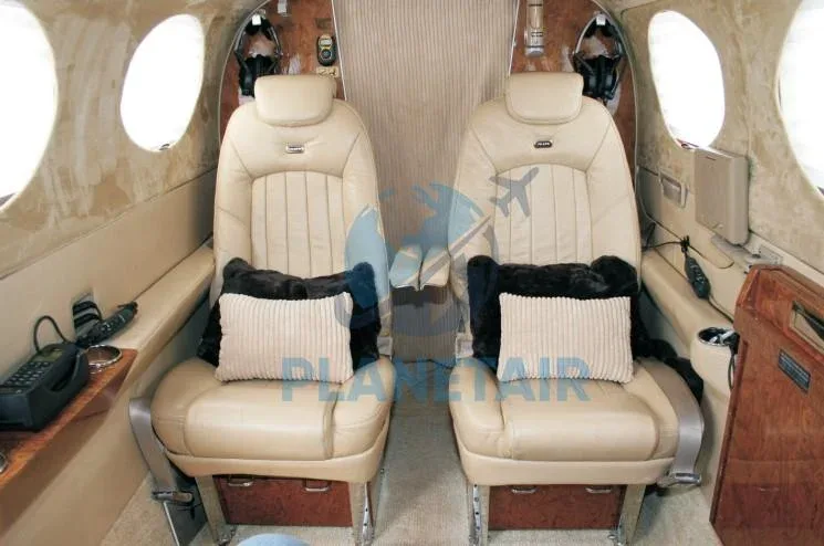 Cabin interior of a 1977 Cessna 340A.