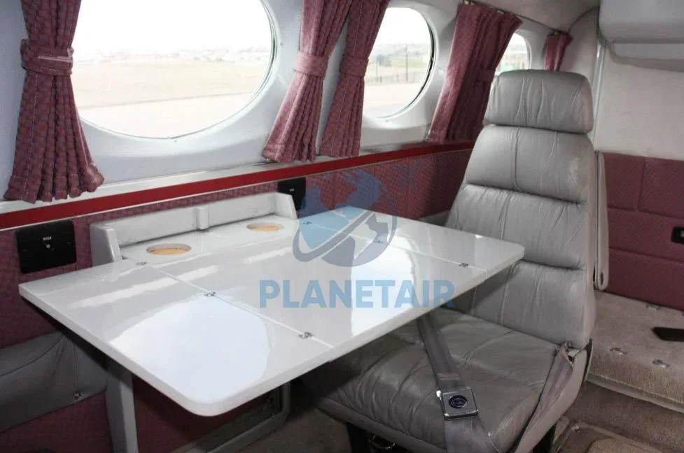 Cabin interior of a 1979 Cessna 340A.