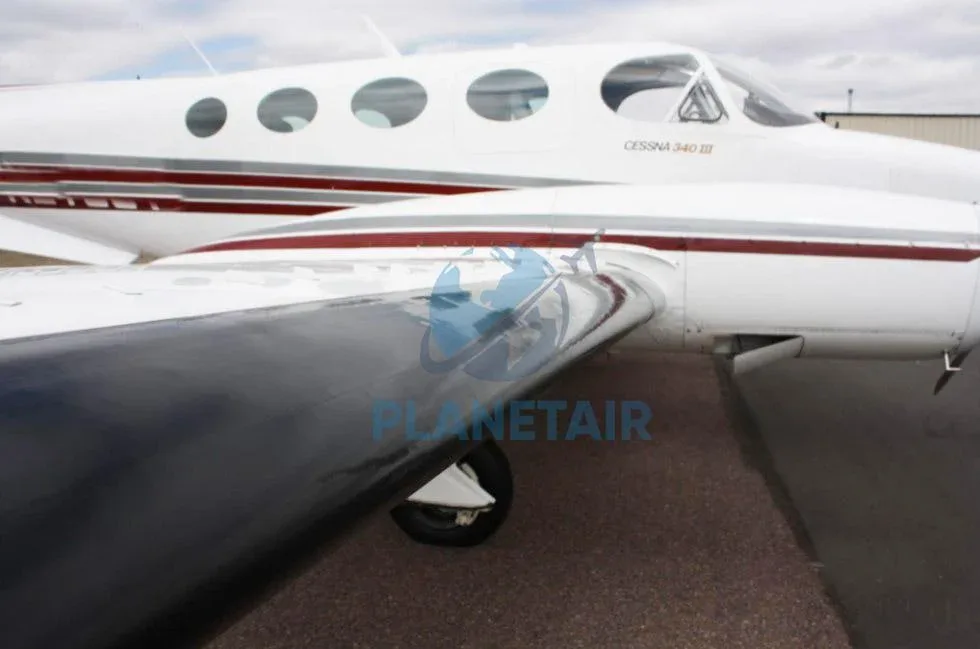 Exterior view of a 1979 Cessna 340A.