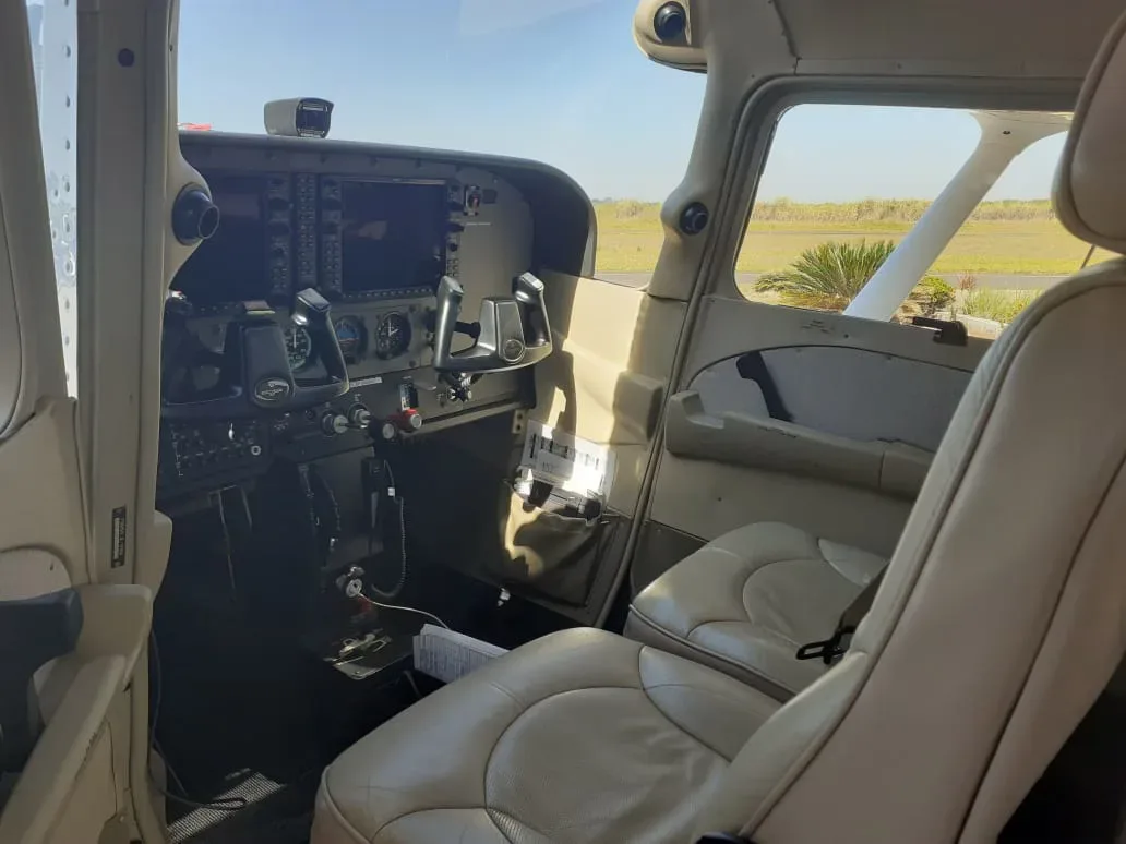 Cabin interior of a 2008 Cessna Aircraft 172 SP.