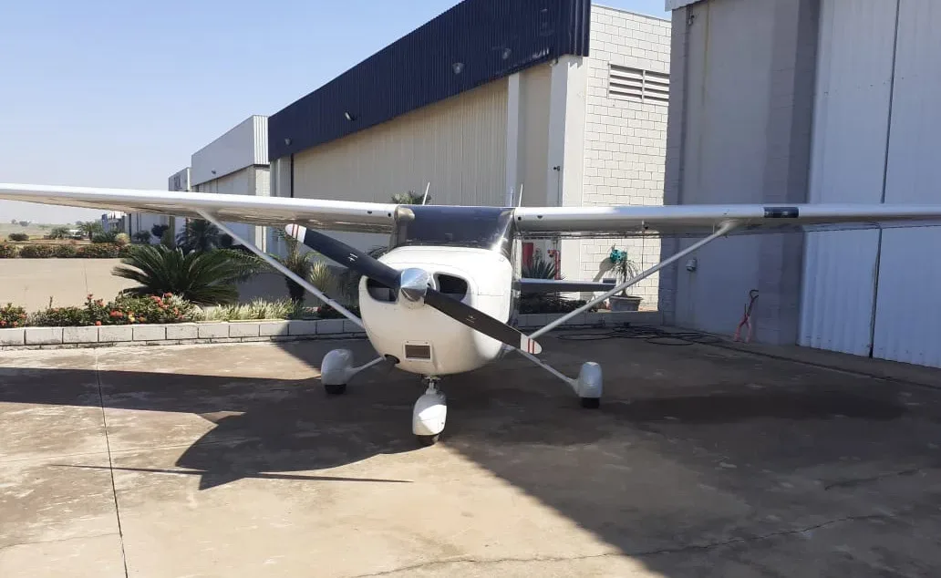 Exterior view of a 2008 Cessna Aircraft 172 SP.