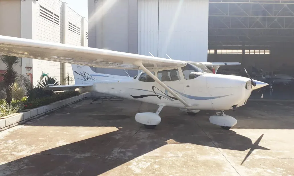 Exterior view of a 2008 Cessna Aircraft 172 SP.