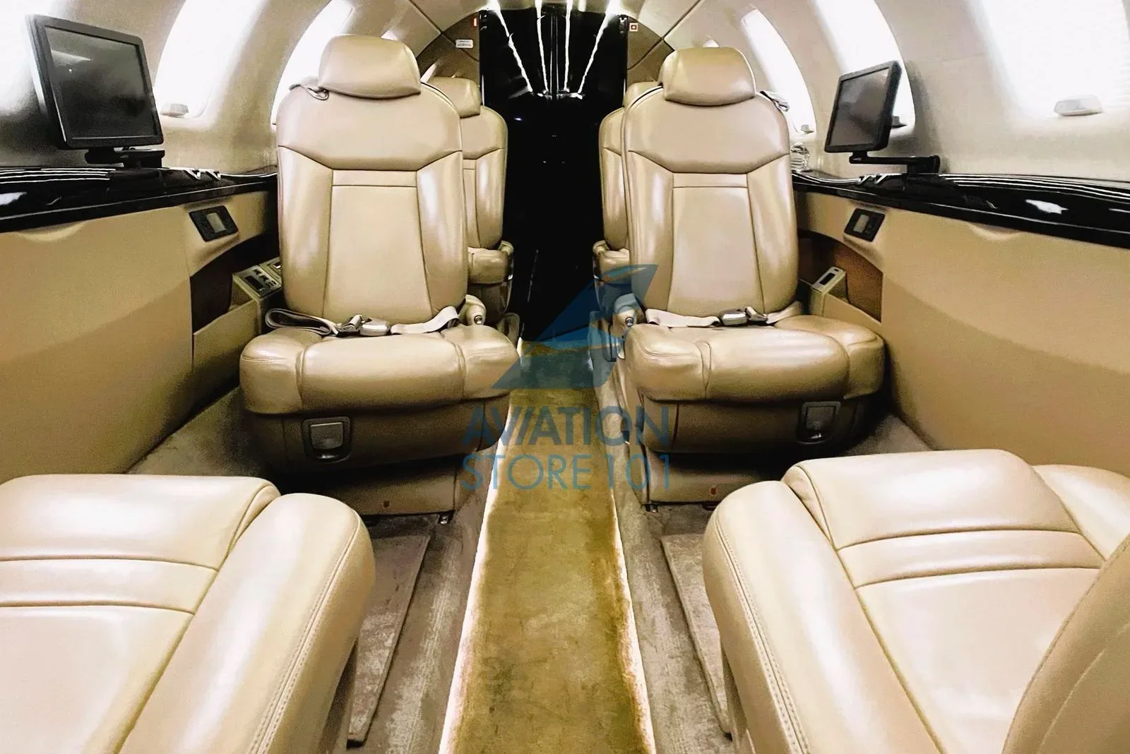 Cabin interior of a 2012 Cessna Citation CJ4.