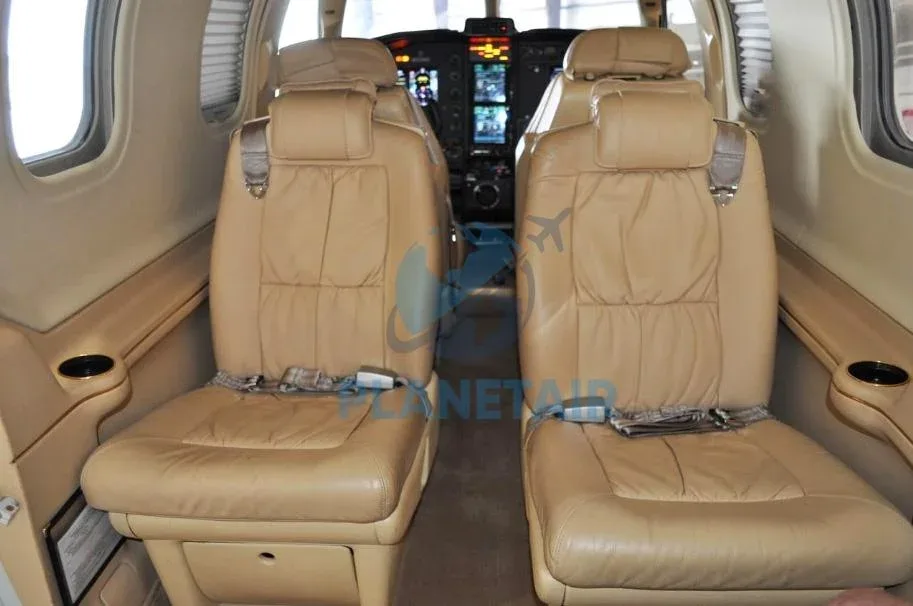 Cabin interior of a 2006 Daher SOCATA 850.