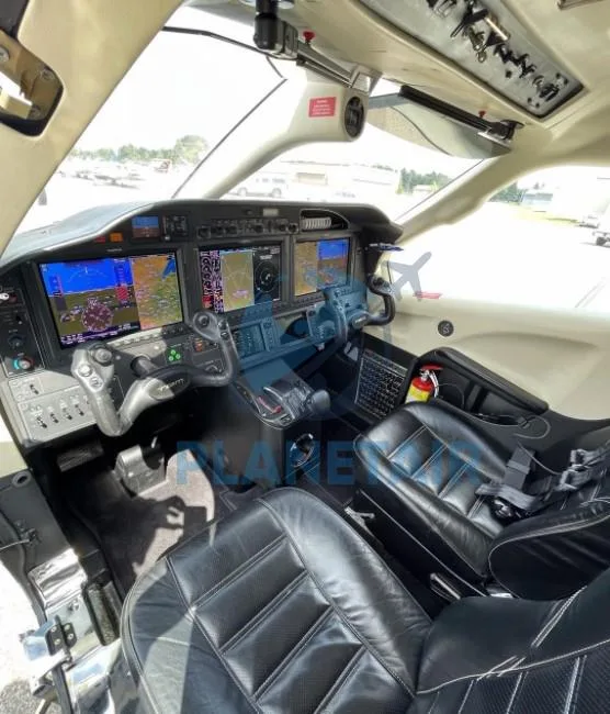 Cockpit and instrument panel of a 2016 Daher SOCATA TBM 930.